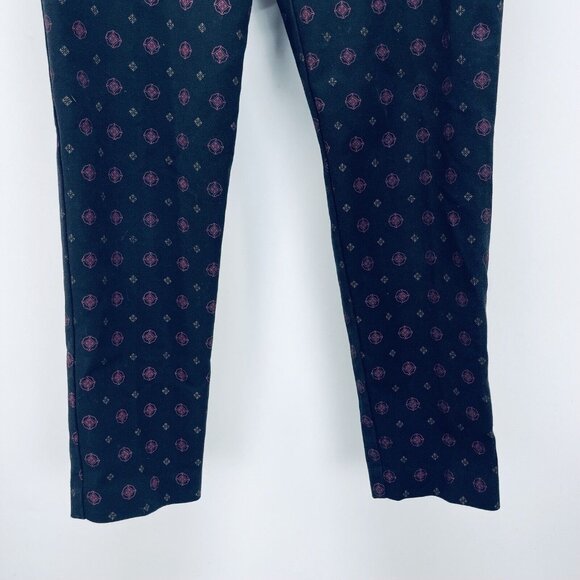 LIZ CLAIBORNE Pants Size 8 Women’s Career Emma Classic Patterned Crop Black - Picture 9 of 10